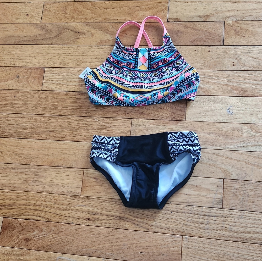Girl's Aztec print bikini bathing swim suit